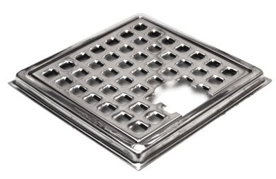 H.F. Hansen 136x136 mm Gulvsluk Rist med Ø32 mm Utskjæring i Stål H.F. Hansen 136x136 mm Gulvsluk Rist med Ø32 mm Utskjæring i Stål