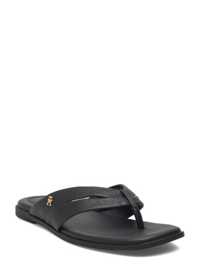 Tommy Hilfiger Elevated Toe Post Lth Sandal Black 37
