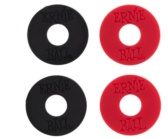 Ernie Ball EB-4603 Strap Blocks Black & Red 4 pc