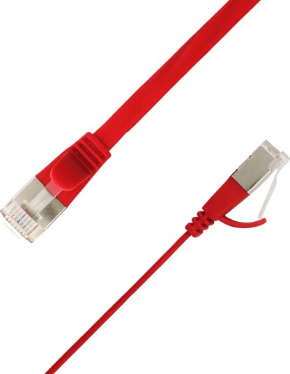 LinkIT Flat U/FTP Cat6A Red 1m AWG