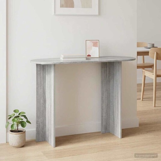 vidaXL Konsollbord Grå sonoma 100 x 39,5 x 75 cm Konstruert tre