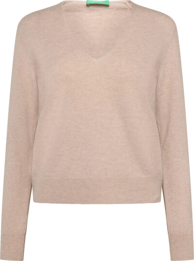 United Colors of Benetton V Neck Sweater L/S   Beige   M