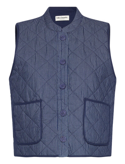 Lollys Laundry Cairoll Quilted Vest Navy XL