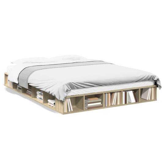  Sengeramme sonoma eik 150x200 cm konstruert tre 8721102621239
