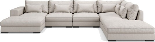 Dubai stor U modulsofa med divan venstre 432 cm ekstra dyp Beige Dubai stor U modulsofa med divan venstre 432 cm ekstra dyp Beige