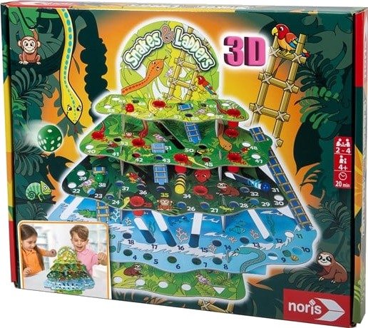 Noris Snakes & Ladders Jungle Brettspill Noris Snakes & Ladders Jungle Brettspill
