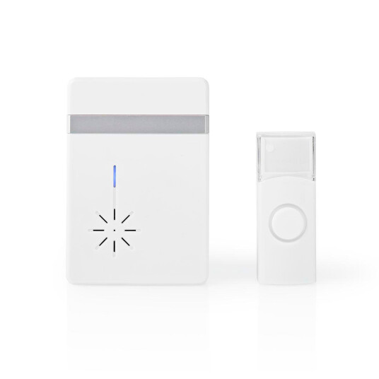 Nedis Trådløst Ringeklokkesett 80 dB Batteridrevet med 300 m Signalområde og IP44