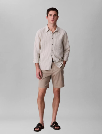 Calvin Klein 9 In Straight Refined Cttn Stret Beige 36
