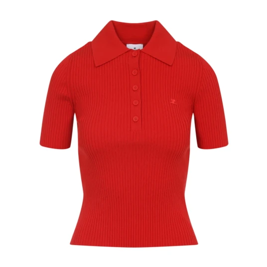 Courrèges Dame Topper Rød S Courrèges Dame Topper Rød S