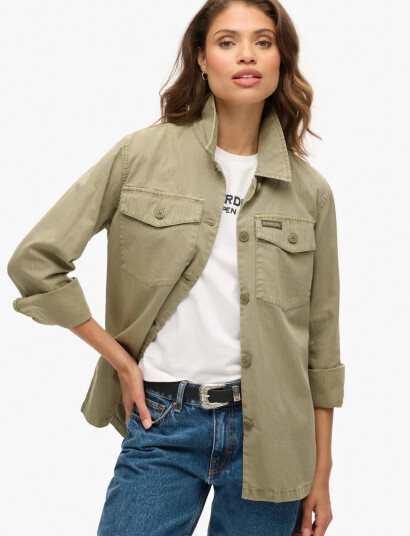Superdry Military Overshirt   Khaki green   10