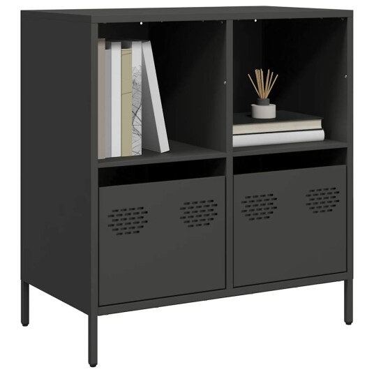  Oppbevaringskap svart 68x39x73,5 cm kaldvalset stål 8721102931154