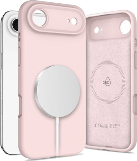 Tech Protect MagSafe silikon deksel i rosa perle til iPhone Air