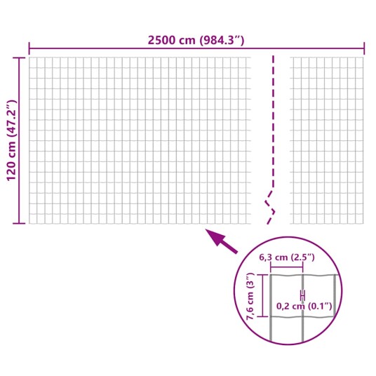 vidaXL Euro gjerde stål 25 x 1,2 m grønn vidaXL Euro gjerde stål 25 x 1,2 m grønn