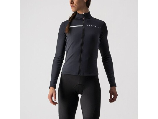 Castelli Sinergia 2 FZ langermet sykkeltrøye light black/dark gray dame
