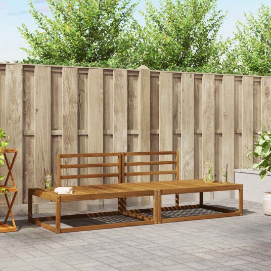 Utendørs sofa sett Naturlig Solid akasietre