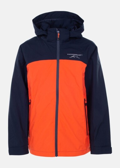 Swedemount Bodö Rain Jacket Jr Navy/Orange 150 Regnjakker
