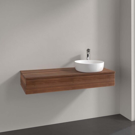 Villeroy & Boch Antao Servantskap med 1 skuff 120x50x19 cm m/lys Valnøtt Villeroy & Boch Antao Servantskap med 1 skuff 120x50x19 cm m/lys Valnøtt