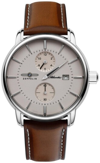 Zeppelin Herreklokke 84265 Atlantic Beige/Lær Ø43 mm