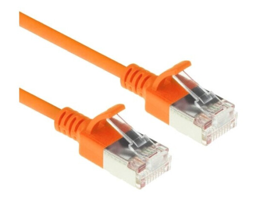 Act Orange 1.5 Meter Lszh U/Ftp Cat6a Datacenter Slimline Patch Cable Snagless With Rj45 Connectors (Dc7151)