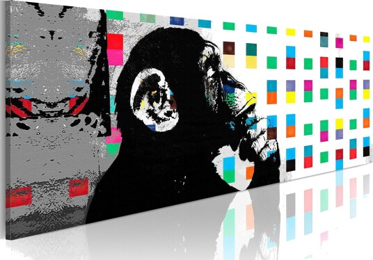Tavla Banksy: The Thinker Monkey 120x40