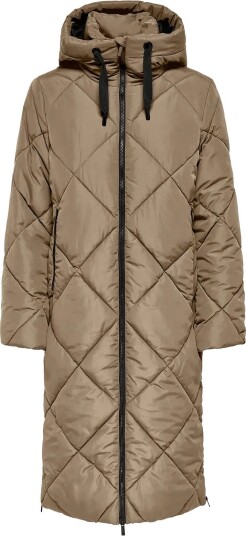 ONLY Onlmaggi Long Hood Puffer Cc Otw Beige M
