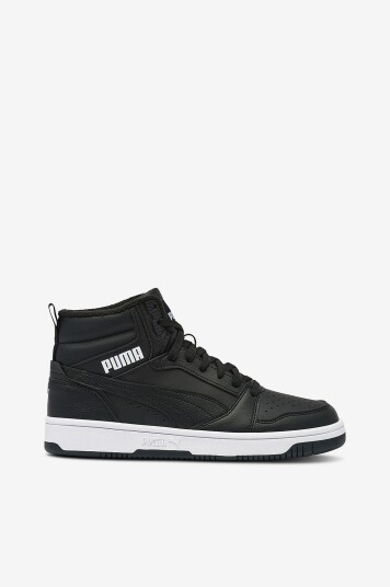 Puma Joggesko Puma Rebound V6 Mid Wtr Jr Svart Puma Joggesko Puma Rebound V6 Mid Wtr Jr Svart