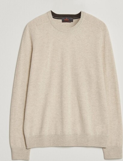 Morris Wilfred Cashmere O Neck Off White