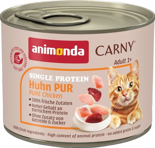 Animonda Carny Våtfôr Adult Sparepakke Carny Single Protein Pur Kylling 24 X 200 G Animonda Carny Våtfôr Adult Sparepakke Carny Single Protein Pur Kylling 24 X 200 G