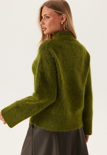 Selected Slfmira Mohair Ls Knit High-Neck Green S