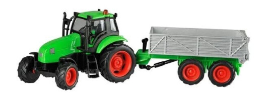 Kids Globe Tractor with Trailer Light & Sound 1:32