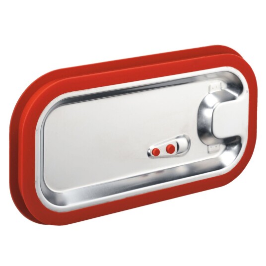PULSIVA Kantinelokk Basic GN 1/3, rustfri med silikontetting; Størrelse GN 1/3, 17.6x32.5 cm (LxB); Sølvfarge