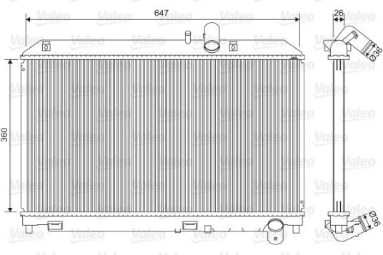 Radiator VALEO 701561 Radiator VALEO 701561