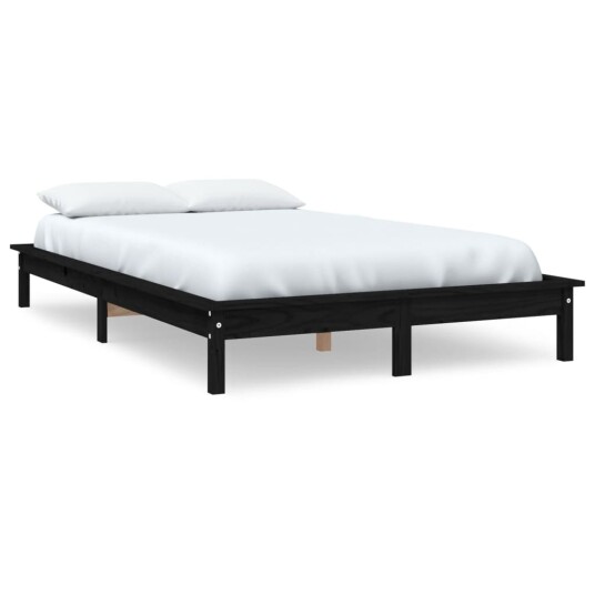 vidaXL Sengeramme svart 180x200 cm heltre furu 6FT Super King