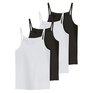 Name It Black Spaghettitopp i 4-pakning White