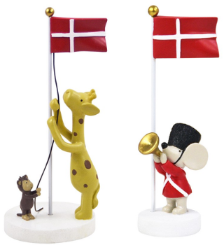Kids by Friis Bordflagg med sjiraff og ape 17 cm Kids by Friis Bordflagg med sjiraff og ape 17 cm