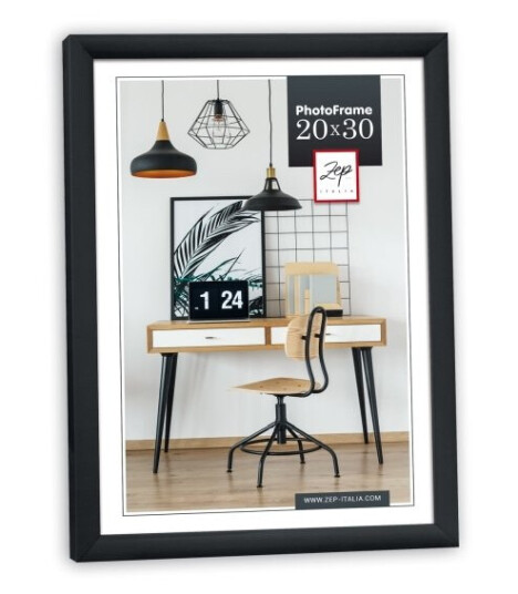 Zep Basic Plast Sort Enkel Bilderamme Bord Vegg 20 X 25 Cm Rektangulær