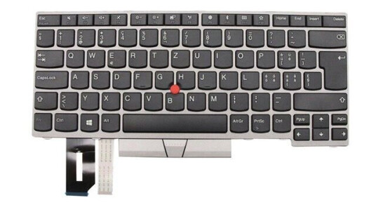 Lenovo Chicony - Brbart tastatur - til utskifting - Sveitsisk - Slv