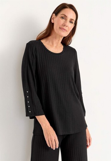 Jerseytopp med knapper Jerseytopp med knapper