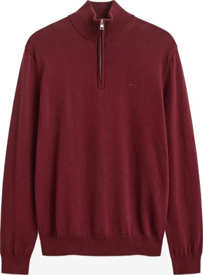 Gant Cotton Wool Half Zip DEEP GRAPE WINE XXL