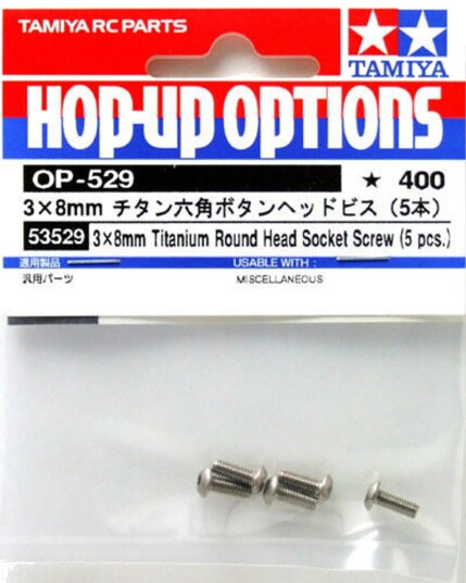 Tamiya 53529 Skrue Til Radiostyrte Modeller 3x8mm Titan