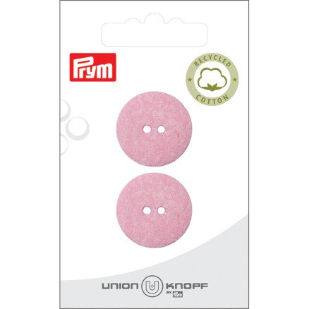 Prym stoffknapp rosa 23 mm 2 stk