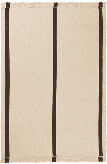Ferm Living Calm kelim teppe Off white Coffee 140x200 cm