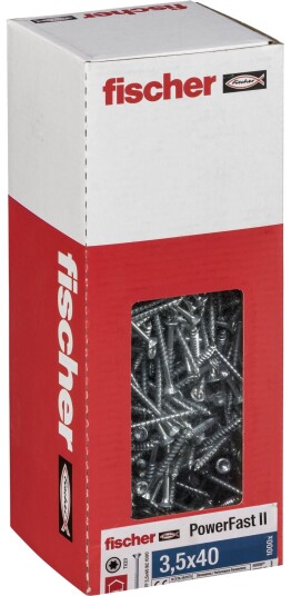 Fischer Sponplateskruer PowerFast II Galvanisert TX TG (3,5 × 40 mm) 1000 Stk.