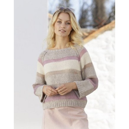 Â Rose Water av DROPS Design Genser Strikkeoppskrift str S XXXL