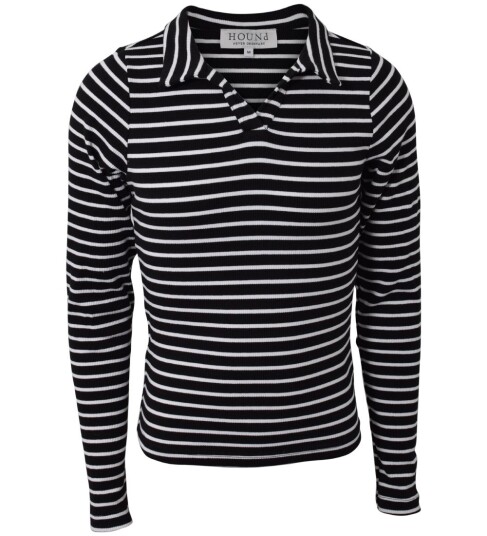 Hound Genser Rib Striped Svart/Hvit 8 år 128 Genser