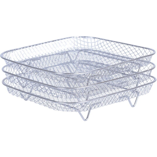 Rack Til Airfryer | 3 lags Rist | Kvadratisk