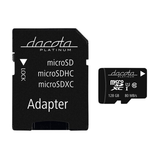 DACOTA PLATINUM MICRO-SDHC 128 GB C10 80 MB MED ADAPTER