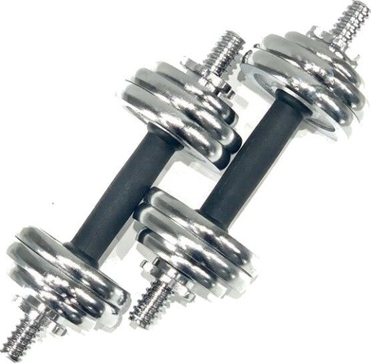 FitNord justerbart krommanualsett 15 kg med oppbevaringsveske