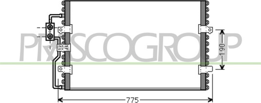 Kondensator, klimaanlegg PRASCO CI053C001