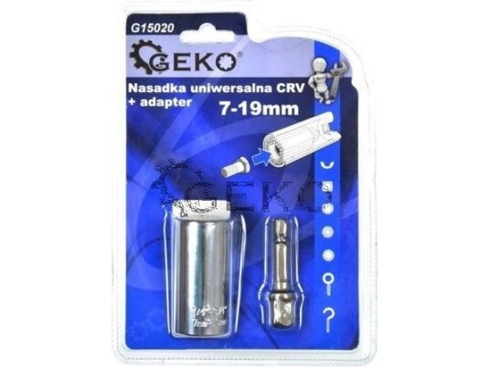 Geko Nasadka Uniwersalna 7-19Mm + Adapter (G15020) Geko Nasadka Uniwersalna 7-19Mm + Adapter (G15020)